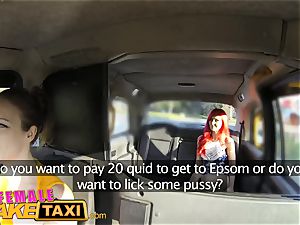 female faux taxi ginger-haired Fingerfucked by Cabbie