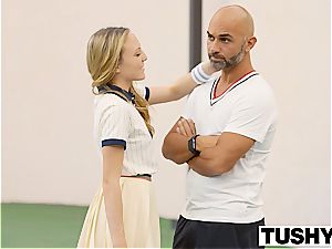 TUSHY very first anal For Tennis student Aubrey starlet